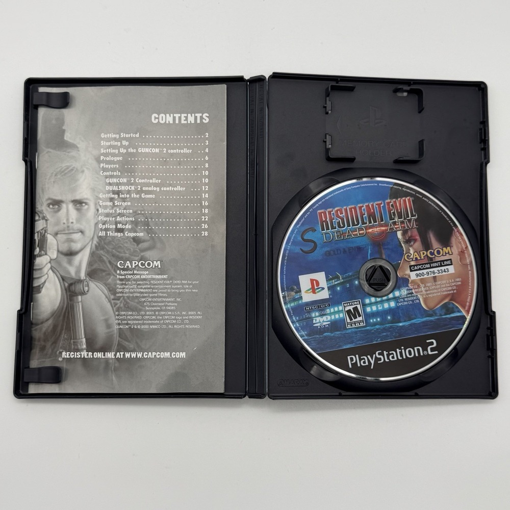 Resident Evil Dead Aim PS2 Disc Case Partial Manual Repro Cover SLUS-20669